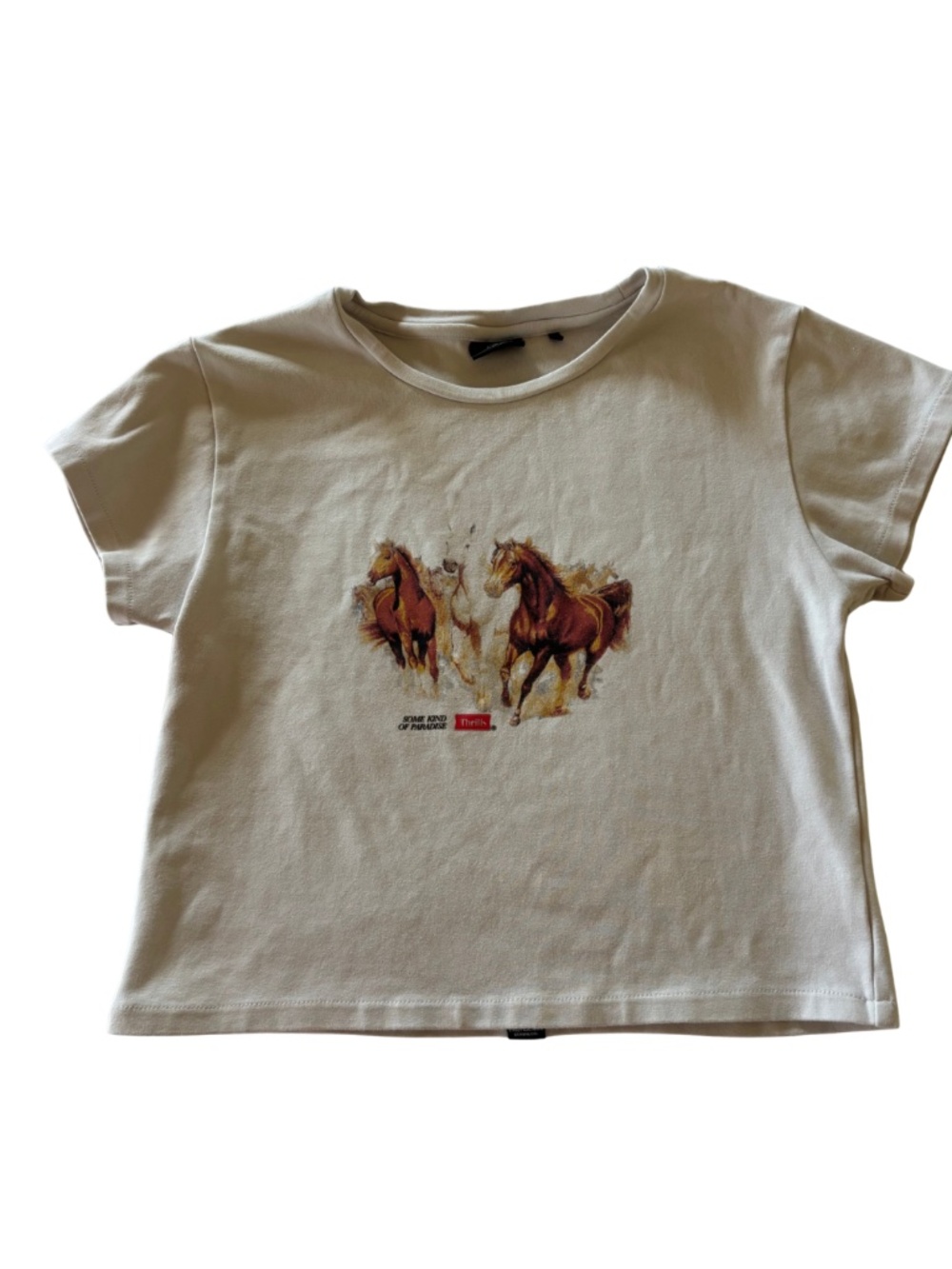 Thrills Horse Tee Cropped Size Medium